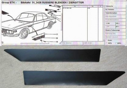 40 BMW E9 Blende A Gitter A Saeule