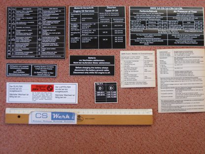33 BMW E9 Aufkleber Set Motorraum 3_0_CS_VFL