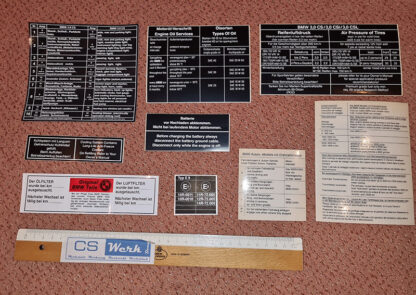 33 BMW E9 Aufkleber Set Motorraum 3_0_CS_NFL
