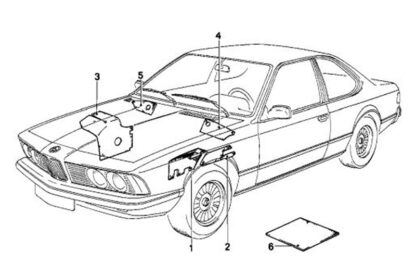 BMW E24 28b Antidröhnbelag Stirn R – Bild 2