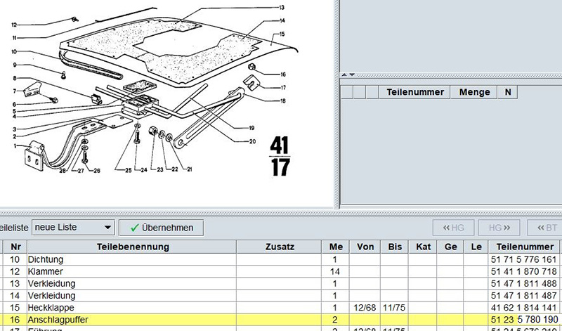 BMW E9 Endkappen Puffer Kofferraum – Bild 2