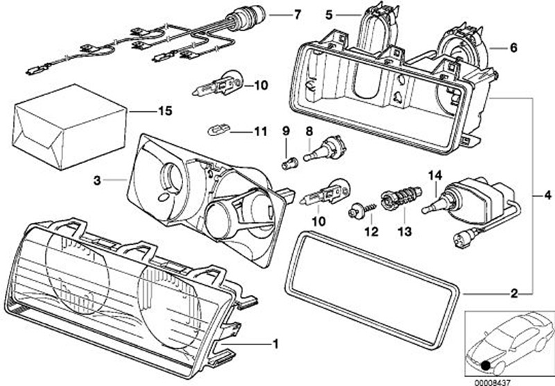 BMW E36 Dichtung BOSCH Streuscheiben vorne – Bild 3